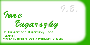 imre bugarszky business card